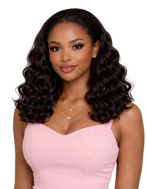 Flawless Remy Half Wig Unit Deep Wave