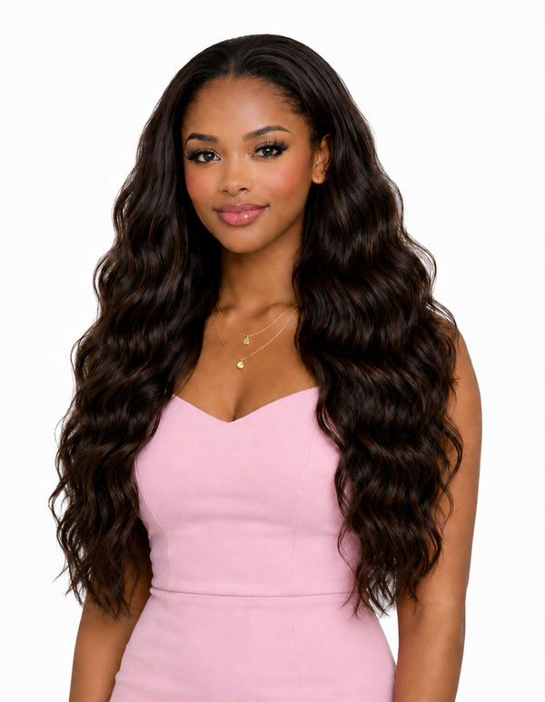 Flawless Remy Half Wig Unit Loose Deep