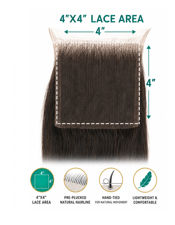 Brazilian 4"x4" Lace Closure
